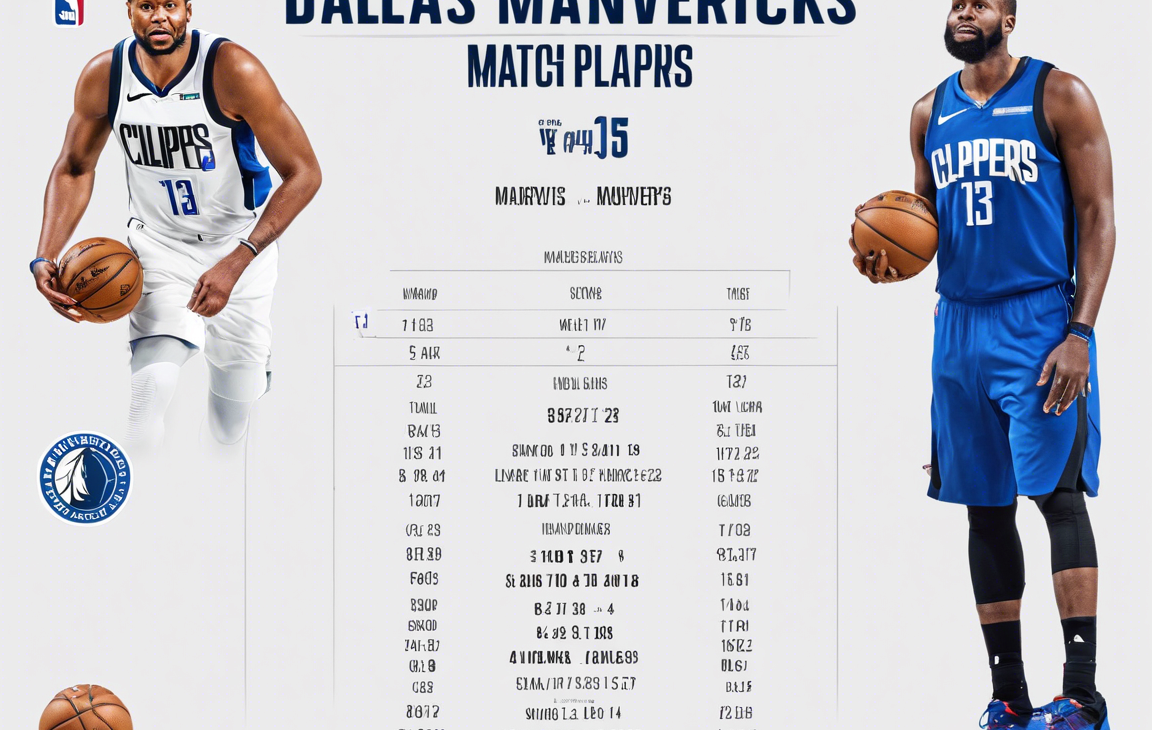 Analyzing Player Stats: Mavericks vs Clippers Showdown