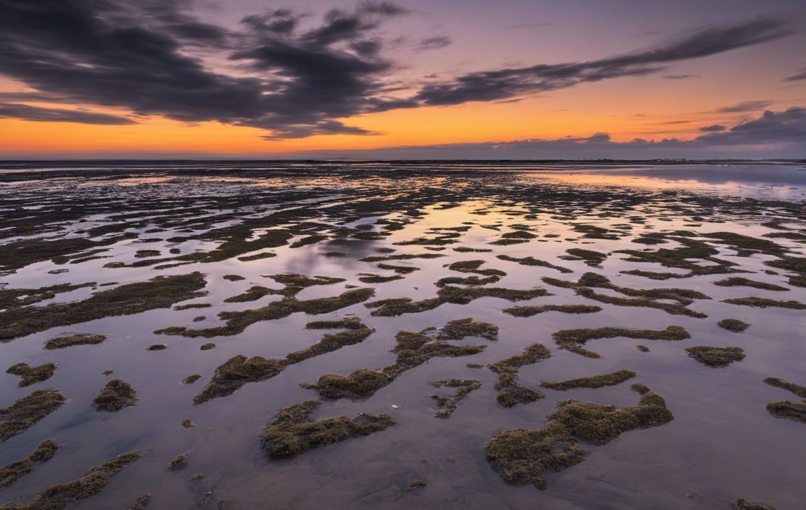 Capturing the Beauty of Low Tide in Twilight