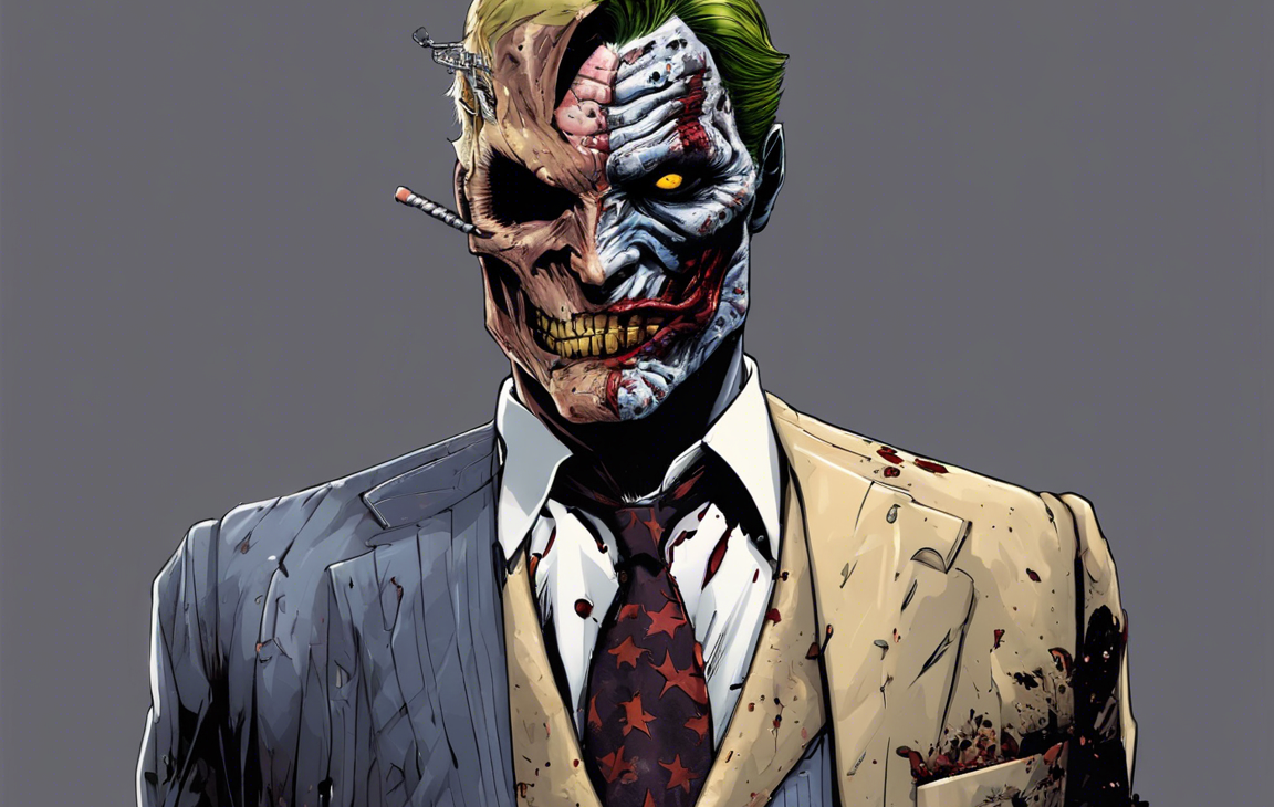 Duality in Dark Knight: Two Face’s Transformation